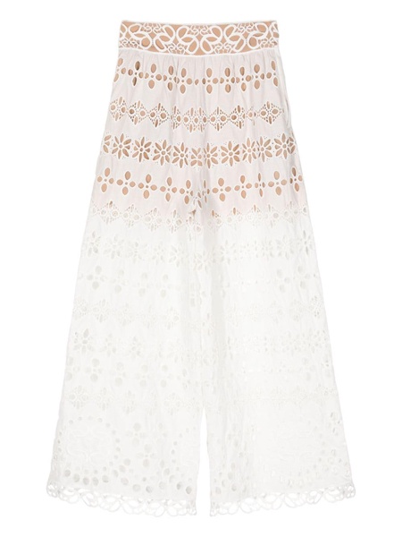 broderie-anglaise palazzo pants