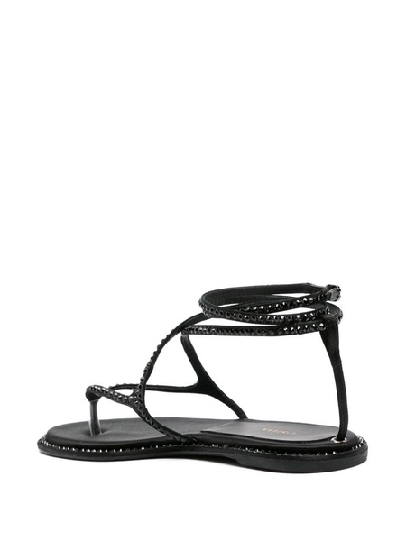 Belen crystal-embellished flat sandals