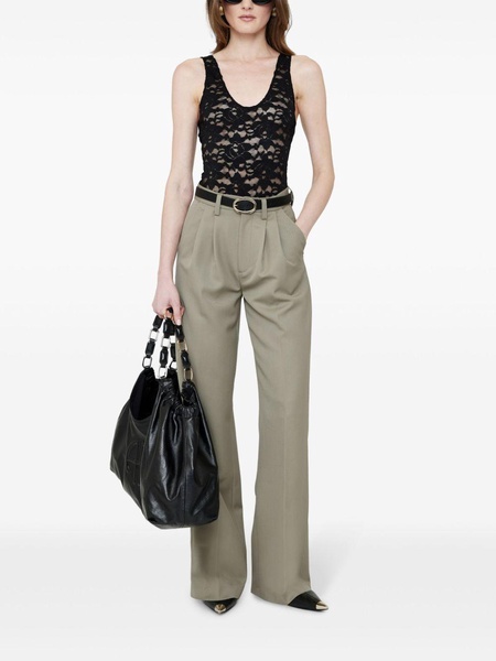 Carrie pleat-detail wool trousers 