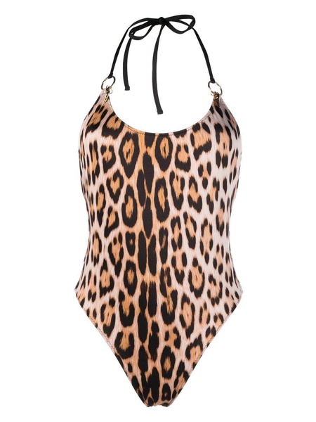 leopard-print swimsuit