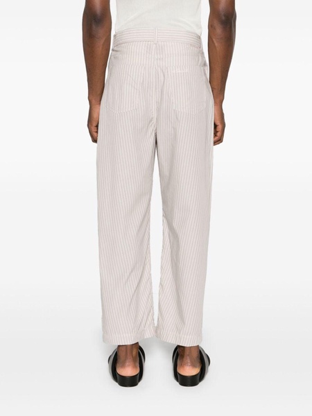 Ferre pinstriped belted trousers