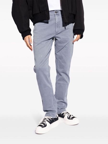 mid-rise straight-leg jeans