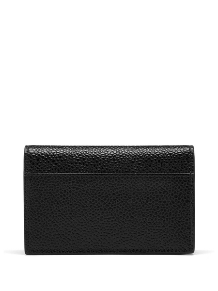 Black Wallet With Laminated Leather In Grained Leather Man