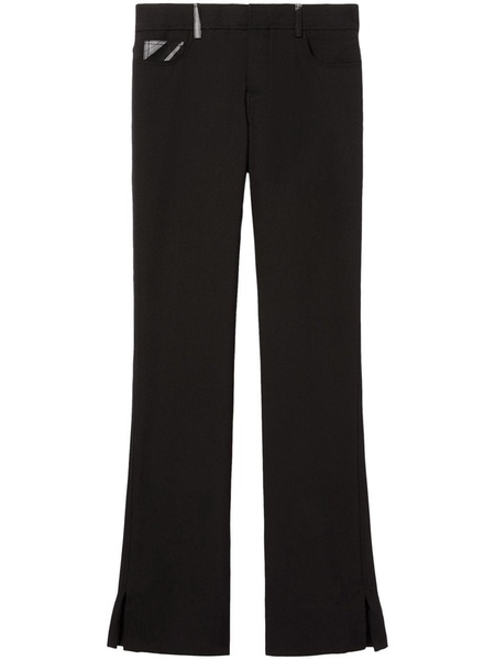 Marmo-print straight-leg trousers