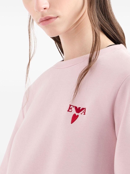 heart-logo-embroidered sweatshirt 