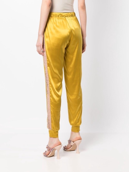 tapered silk trousers