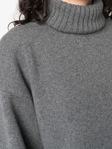 roll-neck drop-shoulder jumper