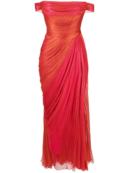 Audrey pleated draped dress