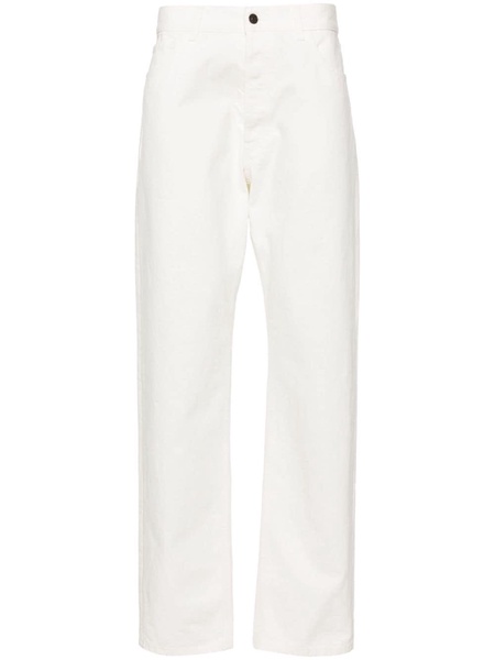 White Burt Straight-Leg Jeans