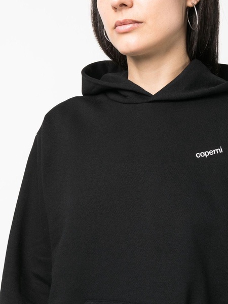 logo-print cotton hoodie