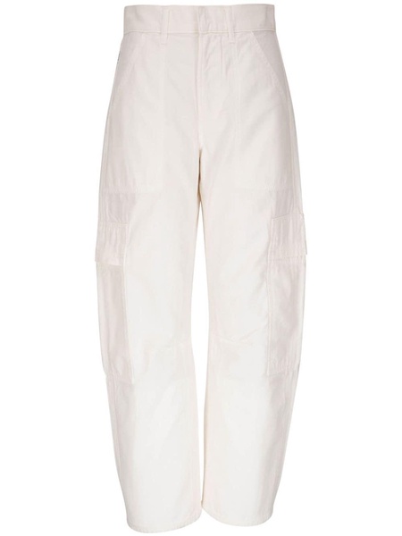 cotton wide-leg trousers