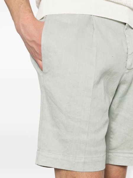 pleated chino shorts