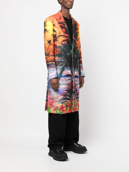 Hawaii graphic-print coat