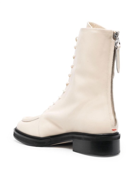 low heel combat boots