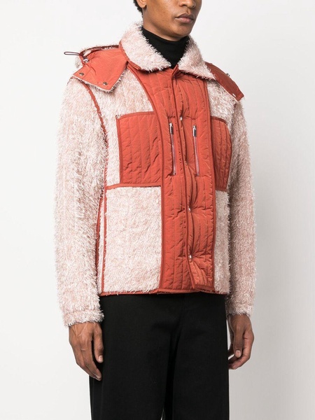 Reversible Fluffy hooded jacket