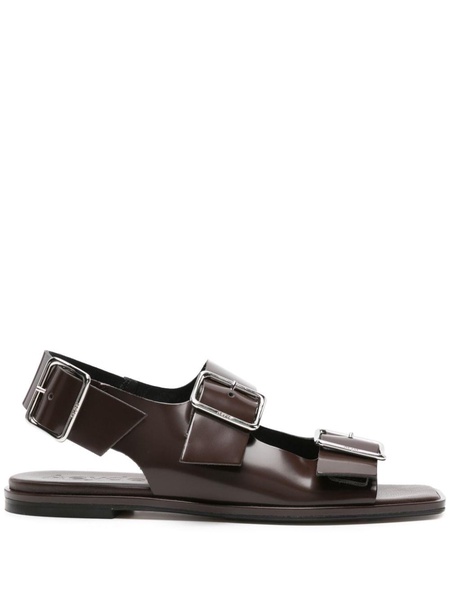 buckle-straps leather sandals