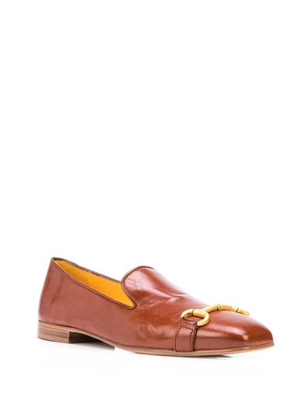 square-toe horsebit loafers