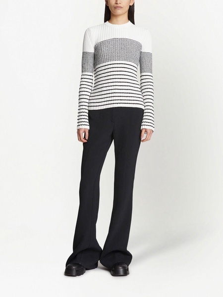 striped flared-cuffs jumper