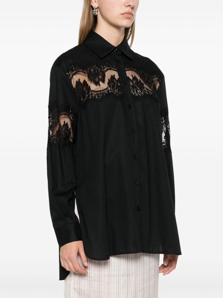 lace-panel shirt 