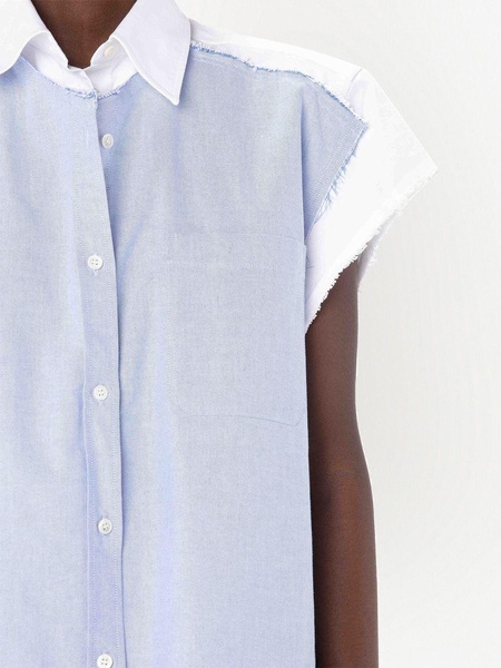 layered-detail shirt dress