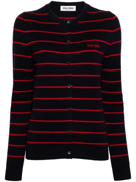 striped knitted cardigan