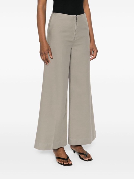 cotton wide-leg trousers