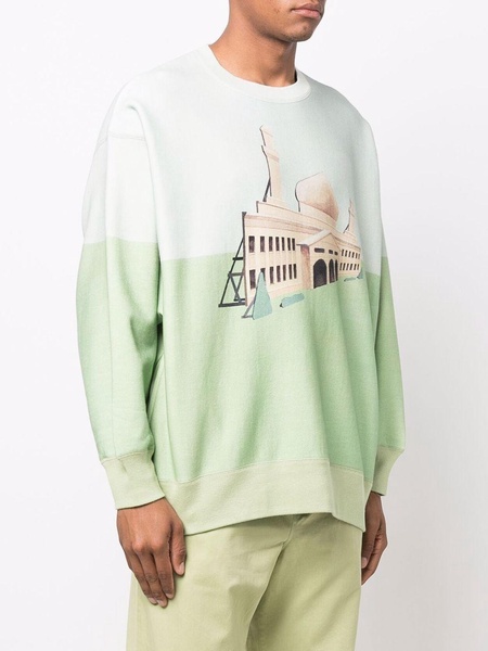 building-print sweatshirt