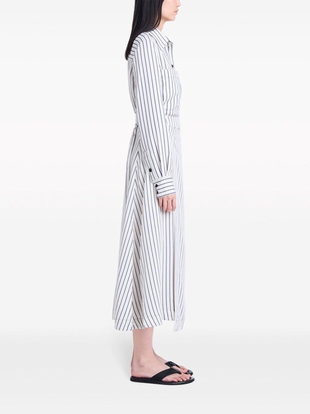 Georgie striped midi skirt