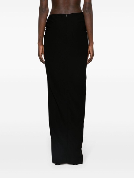 Black Asymmetric Maxi Skirt