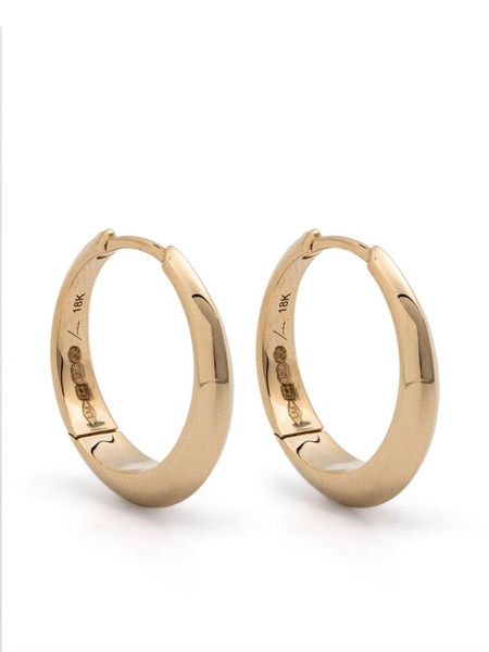 18kt yellow gold large Crescent hoop earrings