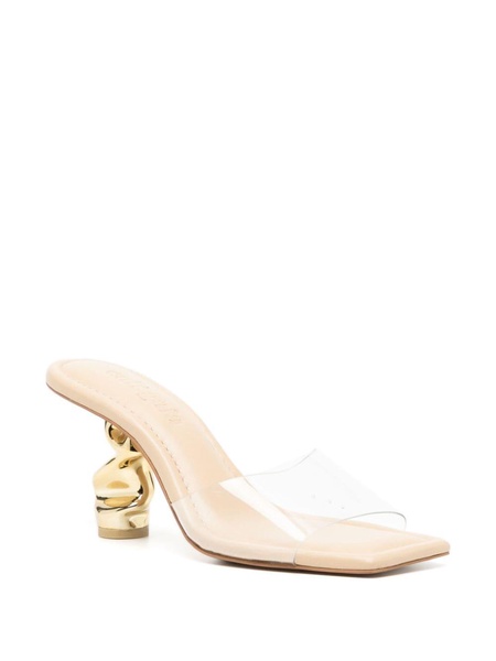 Scrunch 76mm sculpted-heel mules