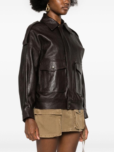 leather bomber jacket 