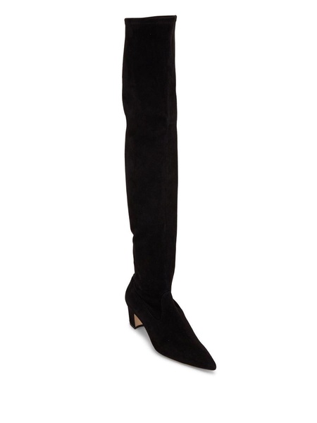 knee-length pointed boots