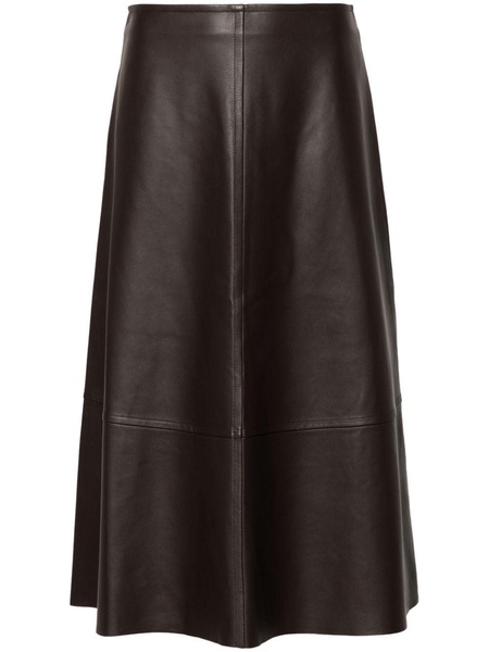 leather midi skirt