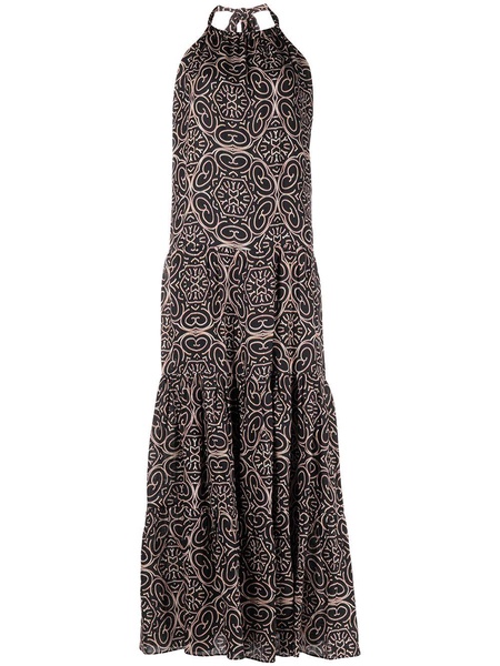 Galya geometric-print maxi dress