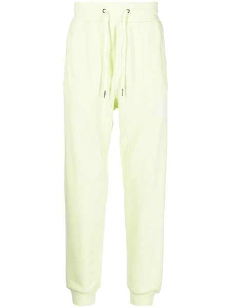 drawstring-waist cotton track trousers 