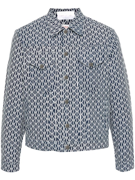 rope-print shirt jacket