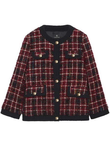 Lydia cherry plaid jacket