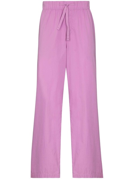 drawstring-waist pajama bottoms