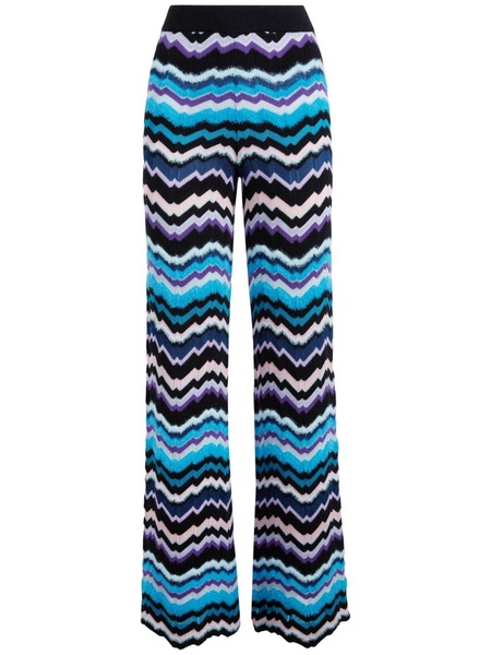 zigzag high-waisted trousers 