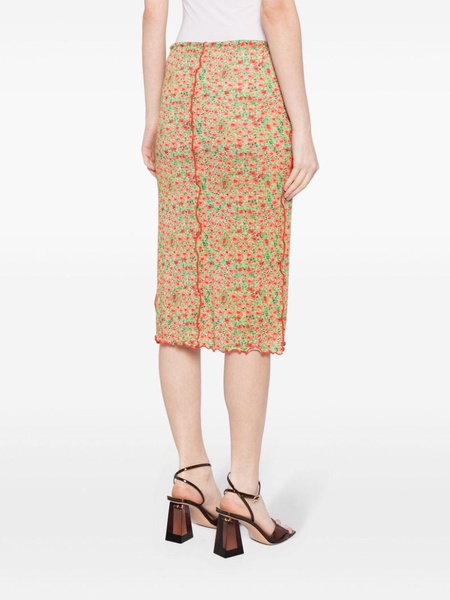 Joa floral ribbed skirt