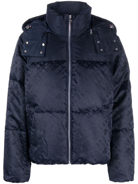 monogram-pattern puffer jacket 