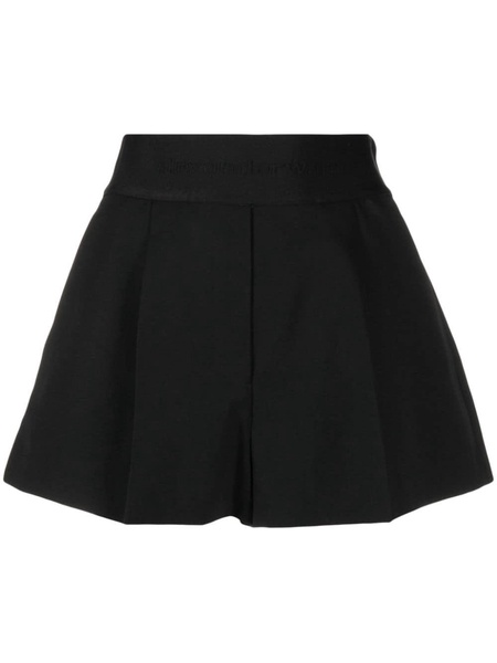 pleated wool tailored shorts