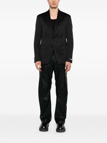 notched-lapels single-breasted blazer