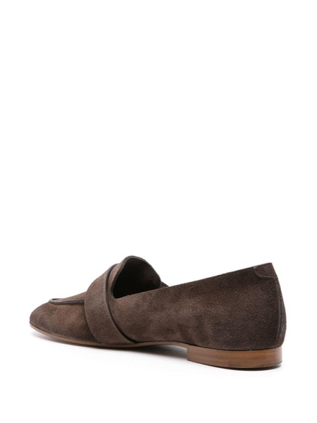 buckle-detail suede loafers