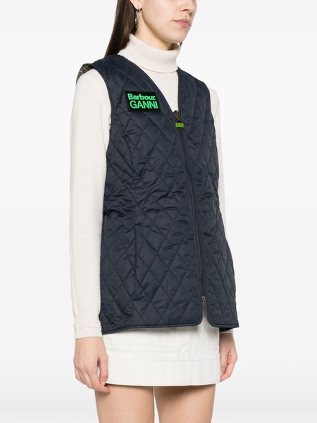 x GANNI diamond-quilted gilet