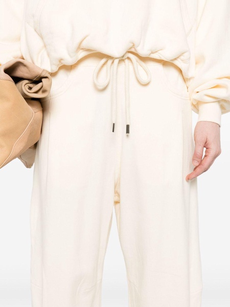 pleated cropped track pants