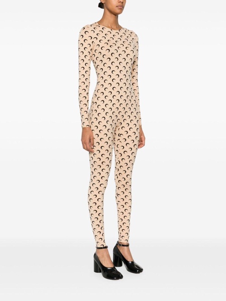 Moon-print jersey jumpsuit