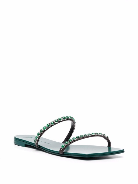 gemstone-embellished open-toe sandals