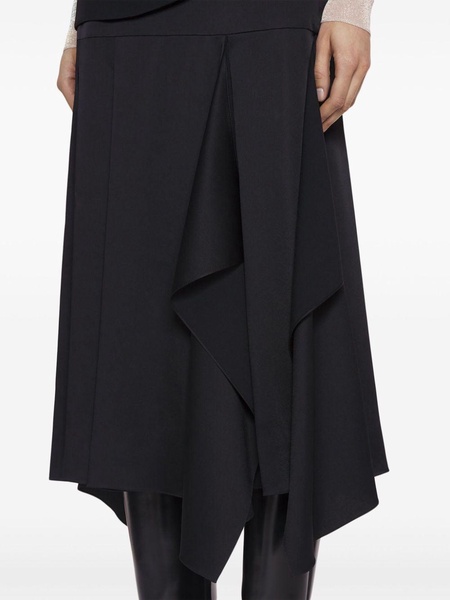 draped-detailing midi skirt 